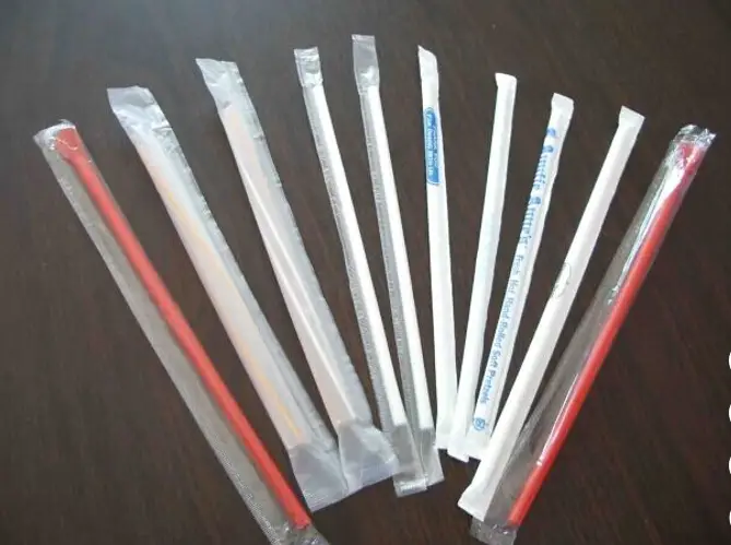 Máquina de Embalaje sorbetes De Plastico sellado de 3 lados