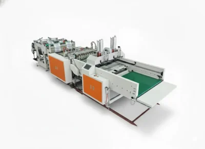 Industrial printing machine with multiple rollers and automated features.