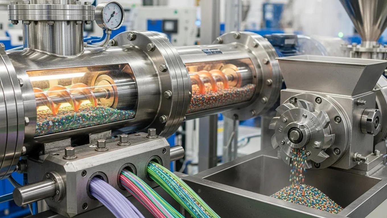 Advanced recycling machinery in action, showcasing efficiency and modern technology
